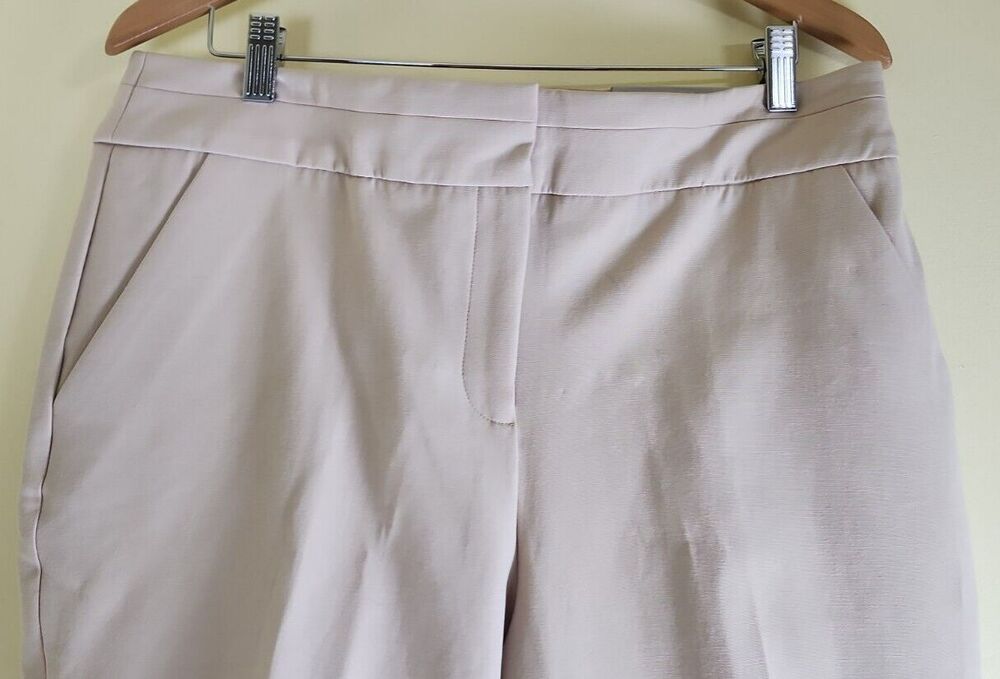 NWT Chico's Slim Ankle So Slimming Classic Sand Colored Pants, Size 12 R